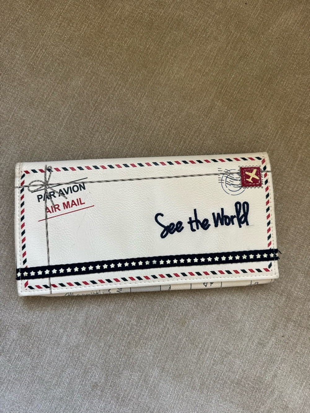 Miamica Travel Wallet Passport Organizer Airmail See The World Clutch